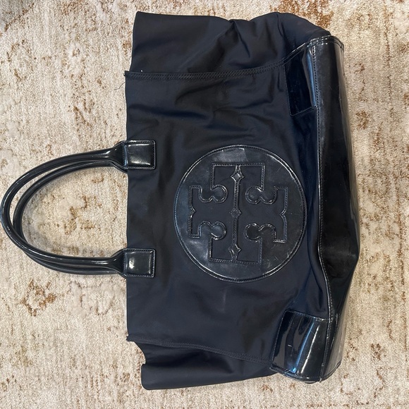 Tory Burch Black Patent Tote - Picture 1 of 4